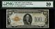 1928 $100 Gold Certificate FR-2405 Graded PMG 30 Comment Very Fine