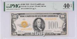 1928 $100 Gold Certificate-fr. 2405-PMG Extremely Fine 40 EPQ