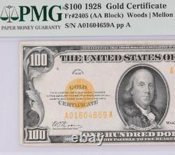 1928 $100 Gold Certificate-fr. 2405-PMG Extremely Fine 40 EPQ