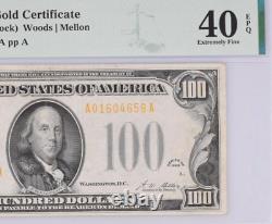 1928 $100 Gold Certificate-fr. 2405-PMG Extremely Fine 40 EPQ