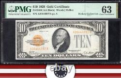 1928 $10 GOLD CERTIFICATE PMG 63 Fr 2400 44097