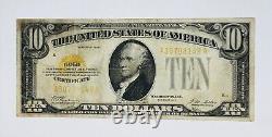 1928 $10 Gold CERTIFICATE Note Fr. 2400 VF