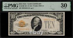 1928 $10 Gold Certificate FR-2400 Graded PMG 30 Rare BA Block