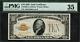 1928 $10 Gold Certificate FR-2400 Graded PMG 35 Choice Very Fine