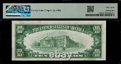 1928 $10 Gold Certificate FR-2400 Graded PMG 63 EPQ Choice Uncirculated