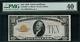 1928 $10 Gold Certificate FR-2400 Star Note Graded PMG 40 Extremely Fine
