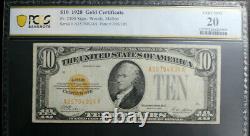 1928 $10 Gold Certificate Fr. 2400 PCGS 20 VERY FINE WOODS MELLON