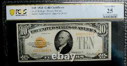 1928 $10 Gold Certificate Fr. 2400 PCGS 25 VERY FINE WOODS MELLON