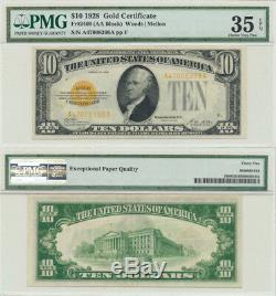 1928 $10 Gold Certificate Fr#2400 PMG Certified Choice Very Fine 35 EPQ US Paper