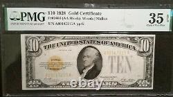 1928 $10 Gold Certificate Fr. 2400 PMG Choice VERY FINE 35 -WOODS MELLON-EPQ