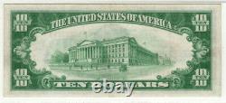 1928 $10 Gold Certificate Note Fr. 2400 Aa Block Pmg Extra Fine Xf 40 (249a)