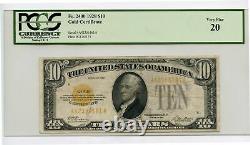 1928 $10 Gold Certificate PCGS Very Fine 20 Certified Fr 2400 Currency BP332