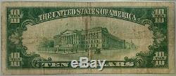 1928 $10 Gold Certificate PMG Choice Fine 15 Small Note Currency