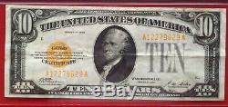 1928 $10 Gold Certificate PMG Very Fine 30 FR. 2400 (AA Block)