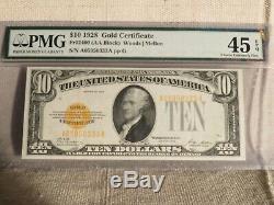 1928 $10 Gold Certificate Pmg Choice Extra Fine Epq-wonderful Note