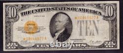 1928 $10 Gold Certificate Star Note Fr. 2400 A Block Pcgs B Very Fine Vf 20