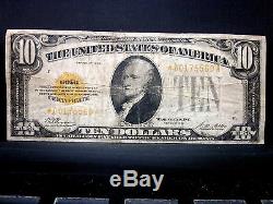 1928 $10 Gold Certificate Star Note Vf Very Fine L@@k Now Trusted