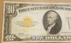 1928 $10 Gold Certificate Woods Mellon FR 2400 TEN DOLLARS VERY FINE Plus VF +