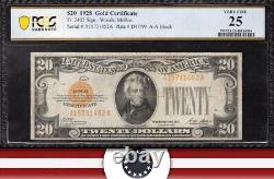 1928 $20 GOLD CERTIFICATE PCGS 25 Fr 2402 31452