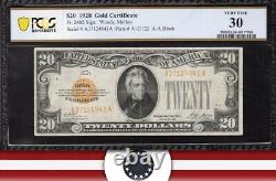 1928 $20 GOLD CERTIFICATE PCGS 30 Fr 2402 24941