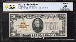 1928 $20 GOLD CERTIFICATE PCGS 30 Fr 2402 24941