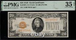 1928 $20 Gold Cert A-a Block P. Mg #35epq