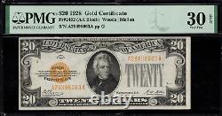 1928 $20 Gold Certificate FR-2402 Graded PMG 30 EPQ Very Fine