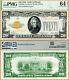 1928 $20 Gold Certificate FR-2402 PMG Graded CU 64EPQ