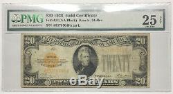 1928 $20 Gold Certificate FR# 2402 PMG Very Fine 25 net