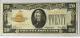 1928 $20 Gold Certificate Fine, Woods/mellon 9252