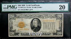 1928 $20 Gold Certificate Fr2402 Pmg 20 Very Fine No Comments On Holder