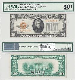 1928 $20 Gold Certificate Fr 2402 PMG Very Fine-30 EPQ