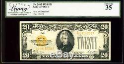 1928 $20 Gold Certificate Fr. 2402 Very Fine A22814300A