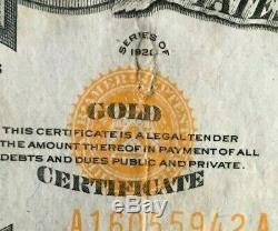 1928 $20 Gold Certificate Legal Tender Woods/mellon, Not Certified, Very Fine