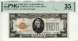 1928 $20 Gold Certificate Note Fr. 2402 Aa Block Pmg Choice Very Fine Vf 35(219a)