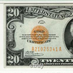1928 $20 Gold Certificate Note Fr. 2402 Aa Block Pmg Choice Very Fine Vf 35(341a)