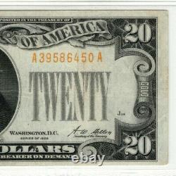 1928 $20 Gold Certificate Note Fr. 2402 Aa Block Pmg Very Fine Vf 25 (450a)