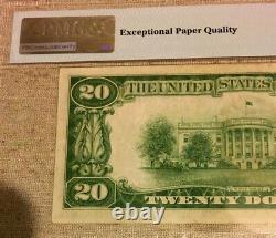 1928 $20 Gold Certificate Pmg 40 Epq Extremely Fine, Woods/mellon, 3694