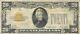 1928 $20 Gold Certificate Very Attractive Problem-free Very Fine Note