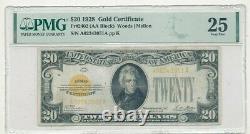 1928 $20 Twenty Dollar Gold Certificate-pmg Graded Very Fine 25-ships Free