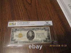 1928 $20 Twenty Dollars Gold Certificate Currency Note Pcgs 30 Very Fine