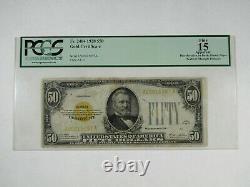 1928 $50 Gold Certificate Certified PCGS FINE 15 Apparent