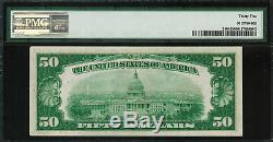 1928 $50 Gold Certificate FR-2404 Graded PMG 35 Choice Very Fine