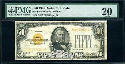 1928 $50 Gold Certificate Fr#2404 Very Fine 20 PMG 1016104-003