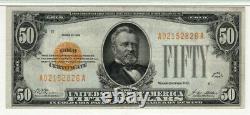 1928 $50 Gold Certificate Note Fr. 2404 Aa Block Pmg Very Fine Vf 30 (826a)