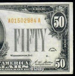 1928 $50 Gold Certificate Note Fr. 2404 Mellon PCGS 40 Extremely Fine