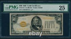 1928 $50 Gold Certificate PMG VERY FINE 25