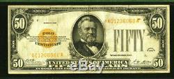 1928 Fifty Dollar $50 Gold Certificate PMG VERY FINE 25 FR# 2404 AA BLOCK