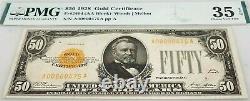 1928 Fifty Dollars Gold Certificate certified Choice Very Fine 35 EPQ by PMG