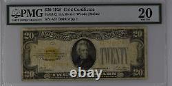 1928 Fr#2402 $20 Small Size Gold Certificates Fine PMG Certified VF-20 9013